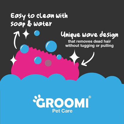 Deshedding & Grooming Brush for Dogs, Cats, Horses & Rabbits - Gentle & Effective Pet Grooming Tool, Wide Shallow Comb, Smooth Groomer for Cats, Dogs and Horses, Combs for Grooming Animal