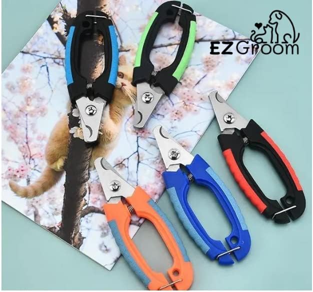 Dog & Cat Pets Nail Clippers and Trimmers - with Safety Gurad to Avoid Over Cutting, Professional Grooming Tool for Pets (Small, Blue)