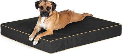 Dog Bed Cover 44Lx32Wx4H Inch.Waterproof Heavy Duty Durable Oxford Dog Bed Replacement Covers with Zipper.Washable Removable Pet Bed Mattress Protector Cover.Black,Cover Only.