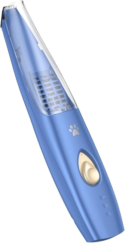 Upgraded Dog Paw Trimmer - Cordless Electric Grooming Clippers, Rechargeable Foot Trimmer for Small Pets, Cats & Dogs (Blue)