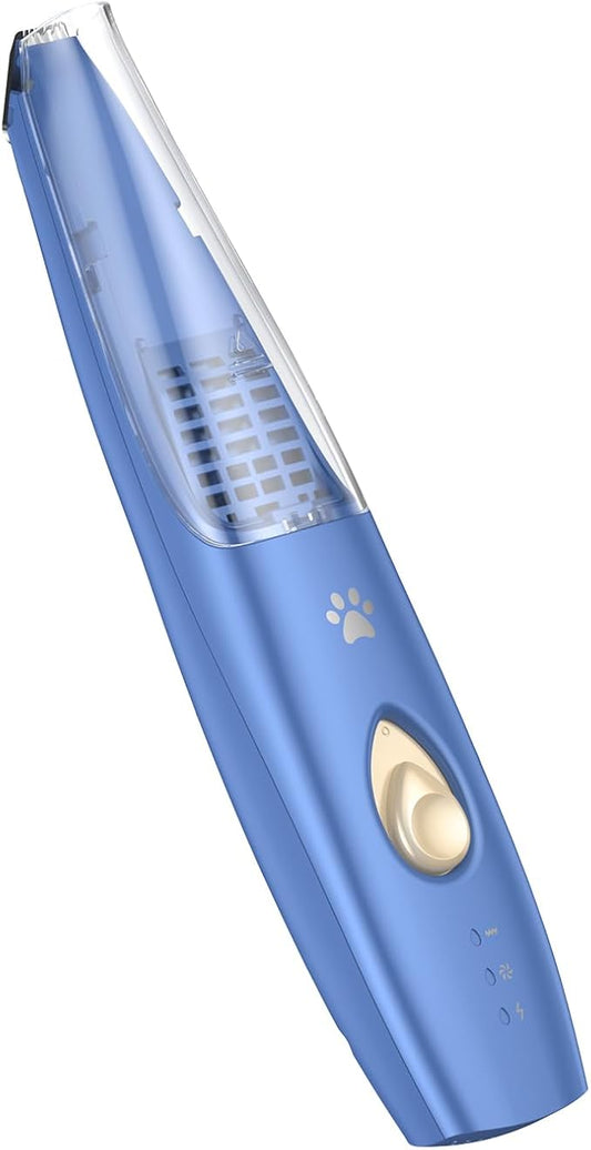 Upgraded Dog Paw Trimmer - Cordless Electric Grooming Clippers, Rechargeable Foot Trimmer for Small Pets, Cats & Dogs (Blue)