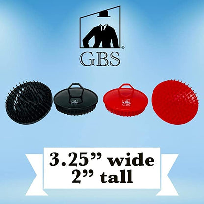 G.B.S Scalp Exfoliator 4 Pack - Shampoo Brush, Scalp Scrubber for Dandruff Removal, Massager & Hair Exfoliator - Red & Black