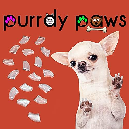 40-Pack Soft Nail Caps for Dogs Claws Clear X-Large