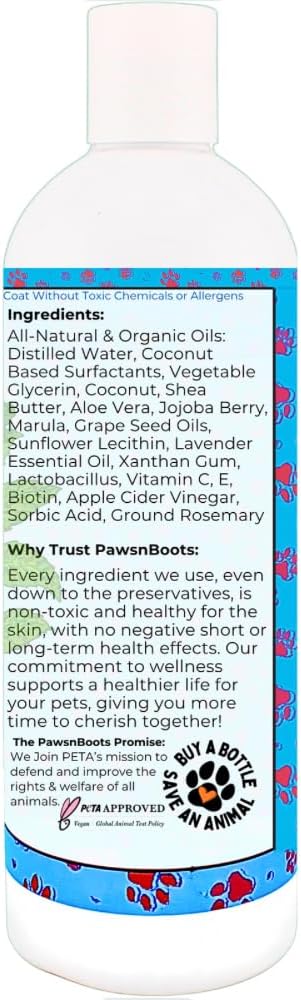 6-in-1 Dog Shampoo - Fast Relief for Allergies, Dry, Itchy, Skin. Premium & Beneficial Ingredients to Repair and Nourish The Skin/Coat. 100% Natural, Organic, Plant-Based, Dober-Mint