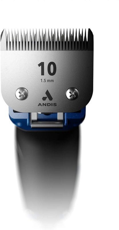 Andis 68520 Excel Professional 5-Speed Detachable Blade Clipper Kit - Animal/Dog Grooming, Rotary Motor, Soft-Grip Anti-Slip Housing, 14-Inch Cord, for All Coats & Breeds, SMC, Blue