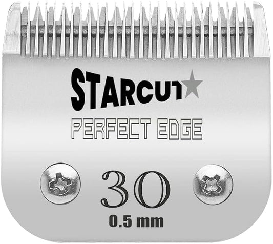Detachable Dog, Cat, and Horse Pet Professional Grooming Clipper Replacement Blades, Compatible with Most A5 Andis, Oster, Wahl Series Clippers, Made of Stainless Steel. (#30 1/50" (0.5mm))