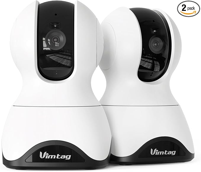 VIMTAG 2.5K Indoor Camera 5G&2.4G WiFi Cameras for Home Security, 360° Pet/Dog/Cat/Nanny Cam & Baby Monitor with Phone App & Speaker, Motion Tracking, Free AI Detection, Night Vision, SD/Cloud Storage