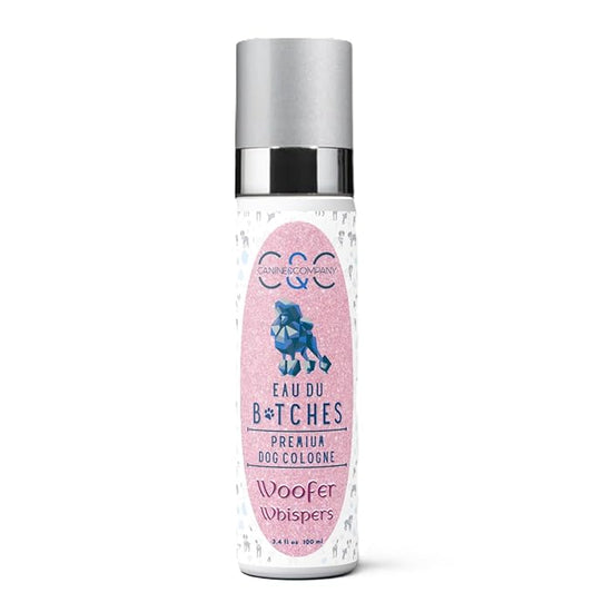 Eau Du Btches - Woofer Whispers Premium Dog Cologne, 3.4 fl oz - All-Natural & Alcohol-Free - Luxury Long Lasting Scent