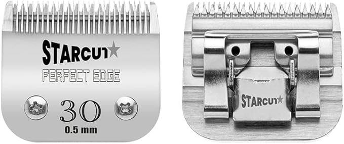 Detachable Dog, Cat, and Horse Pet Professional Grooming Clipper Replacement Blades, Compatible with Most A5 Andis, Oster, Wahl Series Clippers, Made of Stainless Steel. (#30 1/50" (0.5mm))