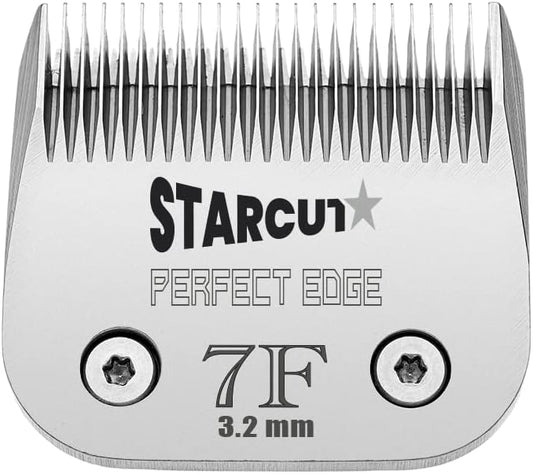 Detachable Dog, Cat, and Horse Pet Professional Grooming Clipper Replacement Blades, Compatible with Most A5 Andis, Oster, Wahl Series Clippers, Made of Stainless Steel. (#7F 1/8" (3.2mm))