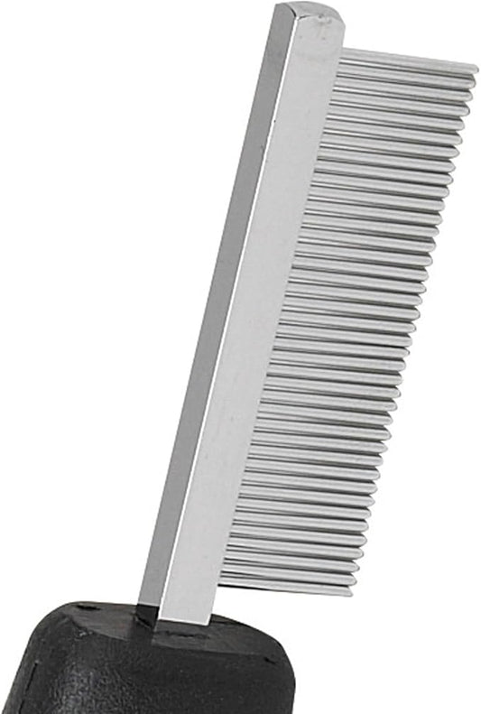 Master Grooming Tools Face & Finishing Combs — Ergonomic Combs for Grooming Dogs, 6¼", Black