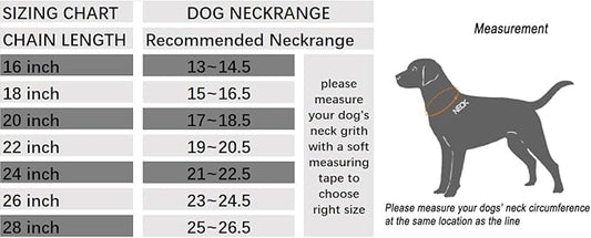 SGODA Chain Dog Training Choke Collar with Swivel, Stainless Steel, 22in, 3.5mm