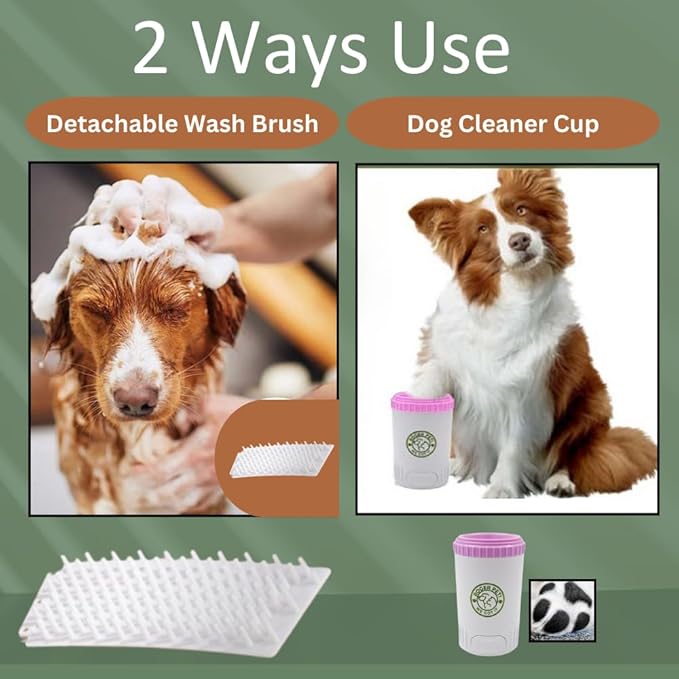 Paw Cleaner, Pet Paw Cleaner, Ideal Paw Cleaner for Dogs - Suitable for Small and Medium Dogs & Cats. Perfect Solution for Muddy Buddy Dog Cleanliness. Salt and snow remover