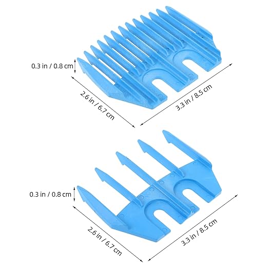 Kisangel 2pcs Sheep Shears Attachment Guard Electric Wool Shears Accessory Trimmer Guide Replacement Blades for Goat Shaver Accessory