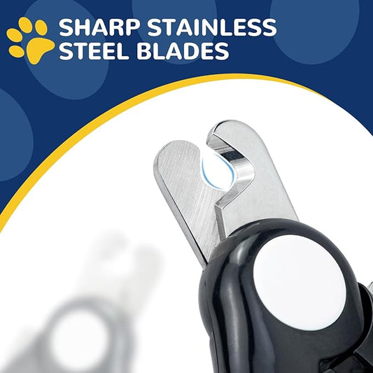 PUP&PALS Large/Medium Dog Nail Clipper with Sharp Stainless Steel Blade, Anti-Slip Grip and Heavy Duty Design Dog Nail Trimmers，Easy Cutting for Thick Claws and Toenails