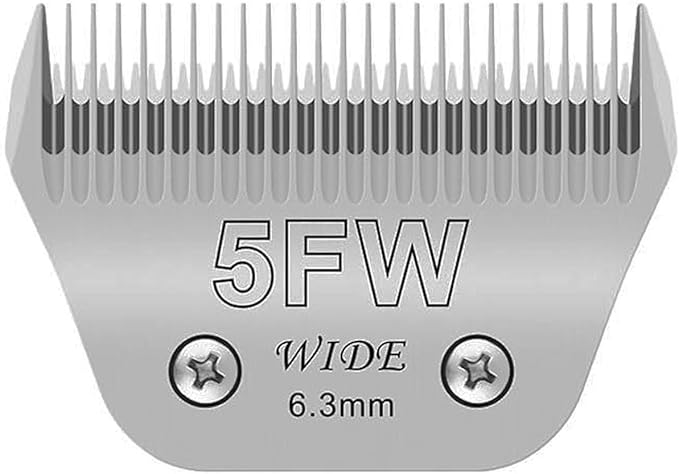 Wide Blades for Dog Grooming Blades Compatible with Andis,Oster A5,Wahl km10 Dog Clippers Stainless Steel Blades Blades for Animal Dog,Cat,Horse, (#5FW(6.3mm))