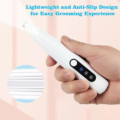 SZMDLX Rechargeable Dog Paw Trimmer & Cat Grooming Kit - Low Noise Pet Hair Clipper with LED Light, 9mm Blade for Gentle Trimming, Paw Fur Shaver for Pets