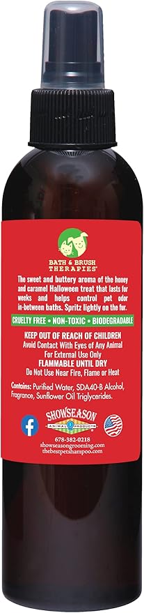 Bath & Brush Therapies® Candy Corn Pet Cologne For Dogs 4.5 oz | Long-Lasting Odor Eliminator | Paraben-Free | Biodegradable & Non-Toxic | Made in USA