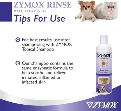 PET KING BRANDS ZYMOX Leave-in Conditioner with Vitamin D3 for Cats & Dogs, 12oz