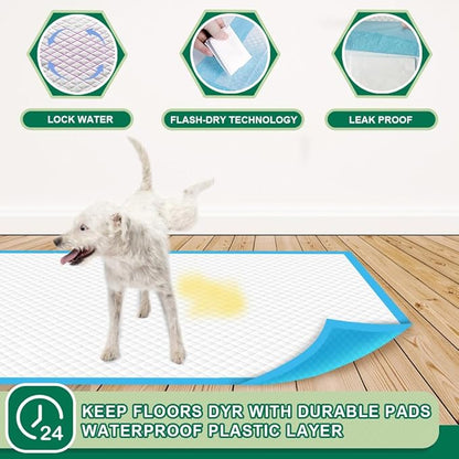 IMMCUTE Puppy Pee Pads 22"x23" | Dog Pee Training Pads Super Absorbent & Leak-Proof | Disposable Pet Piddle and Potty Pads for Puppies | Dogs | Doggie| Cats | Rabbits (Regular, Count, 14)