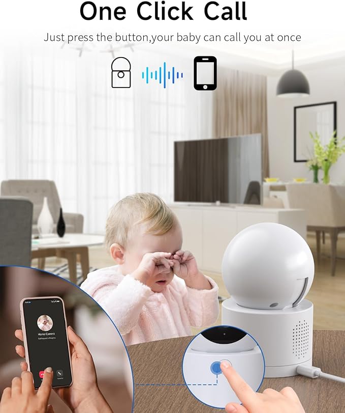 [5G & 2.4G] 2K Pan/Tilt Security Cameras for Home Security Indoor, AI Voice Change for 2-Way Talk, Motion Detection, 24/7 SD Recording/Cloud Storage, Baby Monitor/dog/Pet Camera with Phone App, 4