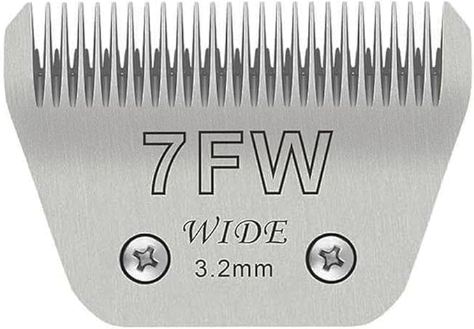 Wide Blades for Dog Grooming Blades Compatible with Andis,Oster A5,Wahl km10 Dog Clippers Stainless Steel Blades Blades for Animal Dog,Cat,Horse, (#7FW(3.2mm))