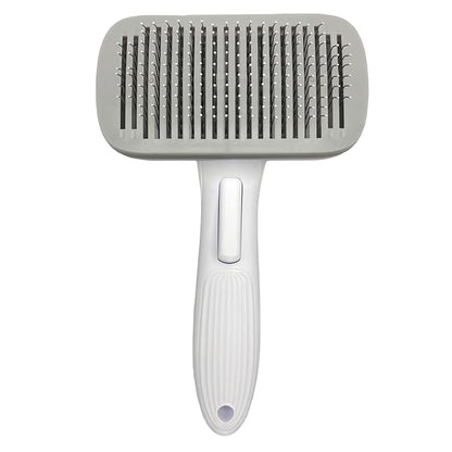 Deshedder Brush for Dogs Short Long Hair with Self Cleaning to Easy Shedding,Suitable for Cats Bunnies,Gray