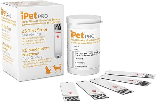 iPet PRO Blood Glucose Test Strips (Blood Glucose 25 ct. Test Strips)
