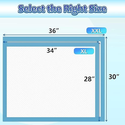 Dog Pee Pads Extra Large 30"x36", 30 Count Super Absorbent Pee Pads for Dogs, Disposable Urine Bed Pads for Doggie, Thicken XXL Puppy Pads, Piddle Pads X-Large for Indoor, Outdoor Use