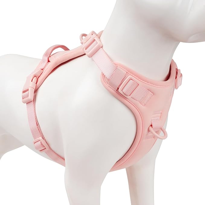 No Pull Dog Harness, Puppy Vest with Front Clip for Small Medium Large Sized Dog(Light Pink,S)