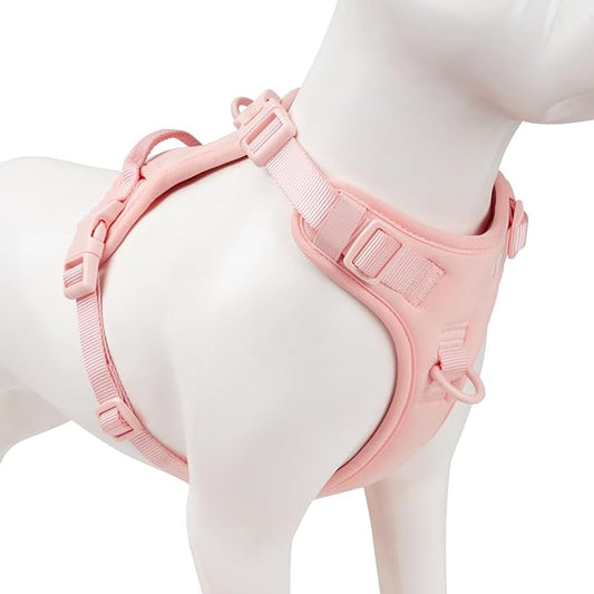 No Pull Dog Harness, Puppy Vest with Front Clip for Small Medium Large Sized Dog(Light Pink,S)
