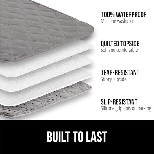 Gorilla Grip 100% Waterproof Dog Blanket 82x82, Pet Friendly Throw Essential for Large Pets, Dogs, Cats, Tear and Slip Resistant Leakproof Couch Cushion Protector Cover for Indoor Furniture, Charcoal