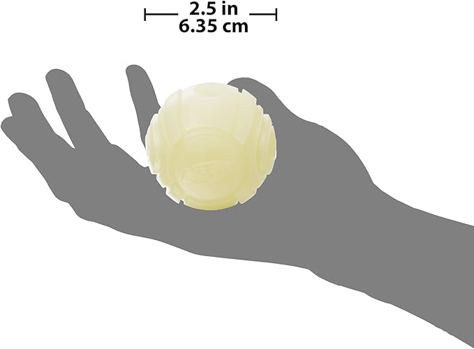 Nerf Dog Tennis Ball Blaster Dog Toy white, 2.5 Inch Glow Reload Ball