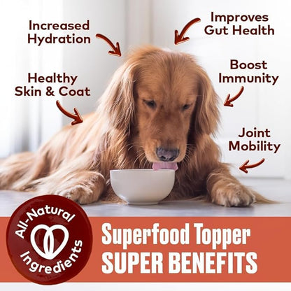Beef, Chicken & Mobility Dog Food Topper Bundle - Supports Digestion, Healthy Skin & Coat, Immune System, Hip & Joint Support for Dogs, Collagen, Human Grade, Made in USA, 16 oz 3-Pack