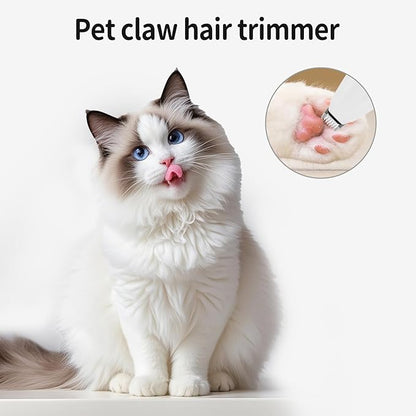 Dog Clippers for Grooming, Low Noise Cordless Dog Paw Trimmer, Rechargeable Small Pet Hair Trimmer for Grooming (White)