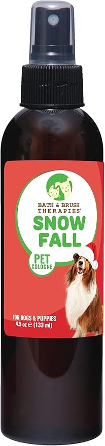 Bath & Brush Therapies Snowfall Dog Cologne 4.5 oz | Dog Perfume Long Lasting | Deodorizing Spray