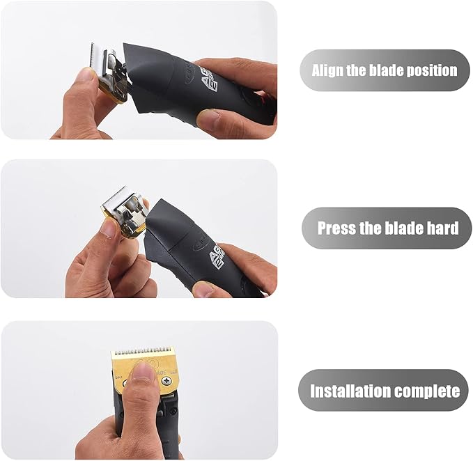 2 Packs #15 Clipper Blade Dog Grooming Compatible with Wahl/Oster Dog Clippers 3/64" 1.2mm Cut Length(Gold)