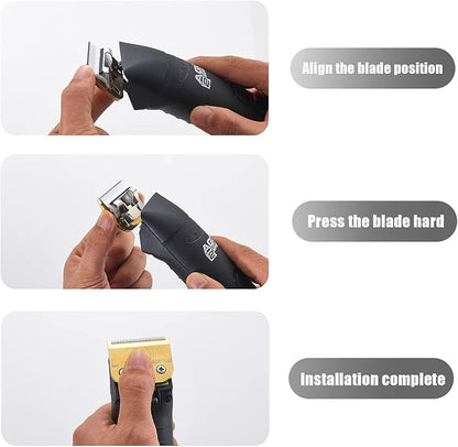 2 Packs #15 Clipper Blade Dog Grooming Compatible with Wahl/Oster Dog Clippers 3/64" 1.2mm Cut Length(Gold)