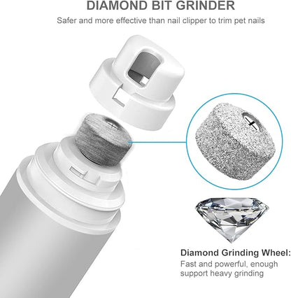 Dog Nail Grinder and Clippers Quiet with 10h Working Time Professional Pet Nail Trimmer Stepless Speed Regulation Pet Nail Grinder Electric Nail File for Large Medium Small Dogs and Cats…
