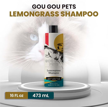 Holistic, Natural and Clean Pet Care Lemongrass Shampoo: Veterinarian Recommended - Hydrate Your Pet’s Coat With Our Hypoallergenic Shampoo For Dogs, Cats and Horses - Made in USA - 16 oz