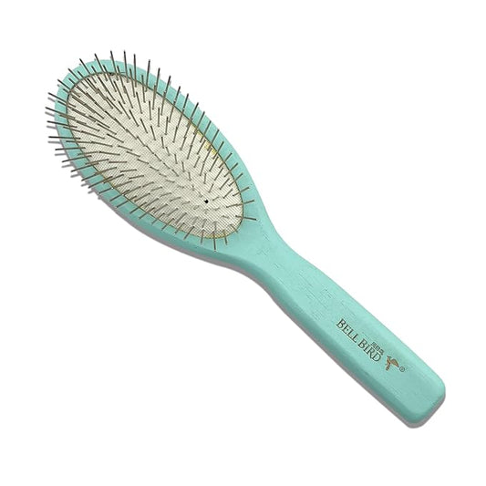 Der Meister Pin Brush, Pets Shedding, Dematting and Grooming tool for Dogs and Cats with All Hair Types, Remove Loose Hair, Fur, Undercoat, Mats, Tangled Hair, Knots (Green)