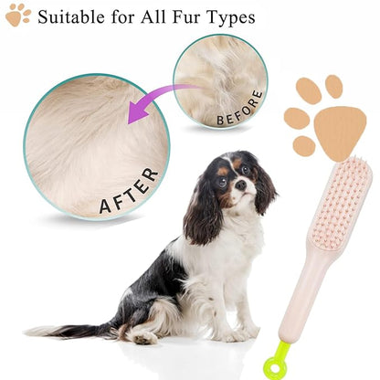 Scalable Grooming Brush for Small Dogs, Puppy Brush ， Soft Dog Brush for Shih Tzus, Yorkies, Maltipoos, Maltese (Pink)