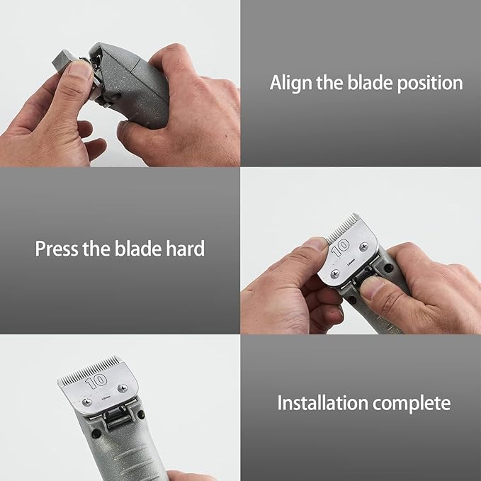 Dog Grooming Clipper Blade Set, Carbon Infused Steel, Ceramic Edge, Compatible with Andis, Wahl, Oster, 5 Sizes