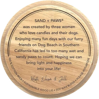 Sand + Paws Scented Candle - Newport - Additional Scents and Sizes –Luxurious Air Freshening Jar Candles Neutralize pet Odors and Enhance Home décor – 100% Cotton Lead-Free Wicks - 12 oz
