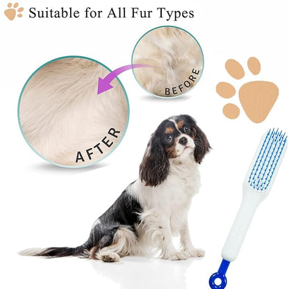 Scalable Grooming Brush for Small Dogs, Puppy Brush, Soft Dog Brush for Shih Tzus, Yorkies, Maltipoos, Maltese (White)
