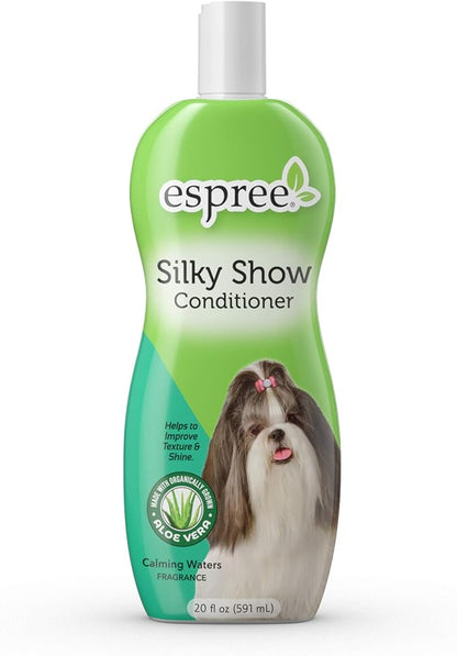 Espree Silky Show Conditioner For Dogs and Cats – Leaves Coats with Amazing Shine, Luster, and Easy Combing – Made with 100% Organically Grown Aloe Vera – 20 Ounces