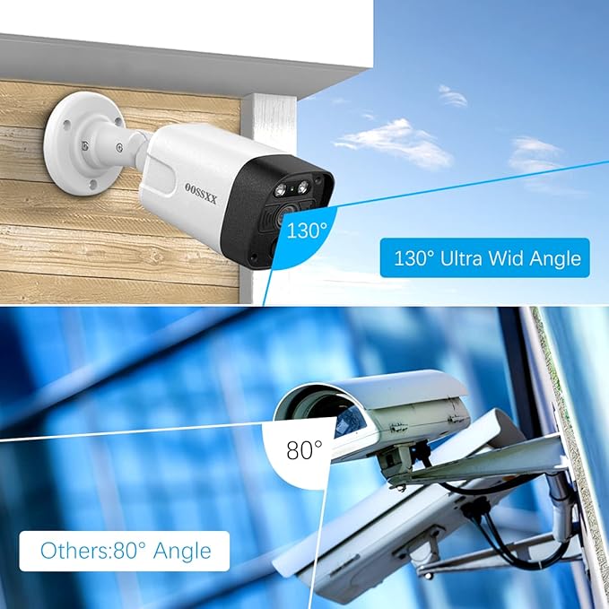 OOSSXX (All-in-One 16" IPS 8MP Monitor) 2-Way Audio PoE Outdoor Home Security Camera System Wired Outdoor Video Surveillance IP Cameras System
