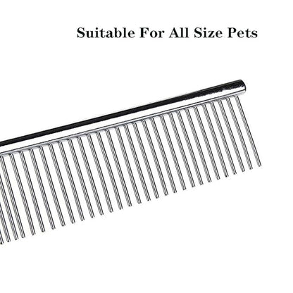 Fur Grooming Comb,Metal Comb Stainless Steel Dog Cat Neccessories