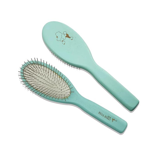 Der Meister Pin Brush, Pets Shedding, Dematting and Grooming tool for Dogs and Cats with All Hair Types, Remove Loose Hair, Fur, Undercoat, Mats, Tangled Hair, Knots (Green)