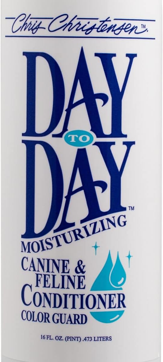Chris Christensen Day to Day Ultra Concentrated Dog Conditioner, Makes up to 8 Bottles, Groom Like a Professional, Moisturizing, All Coat Types, for Daily Use, Made in USA, 16oz